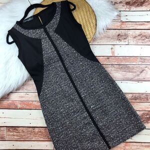 Sandro ferrone‎ tweed illusion sheath dress